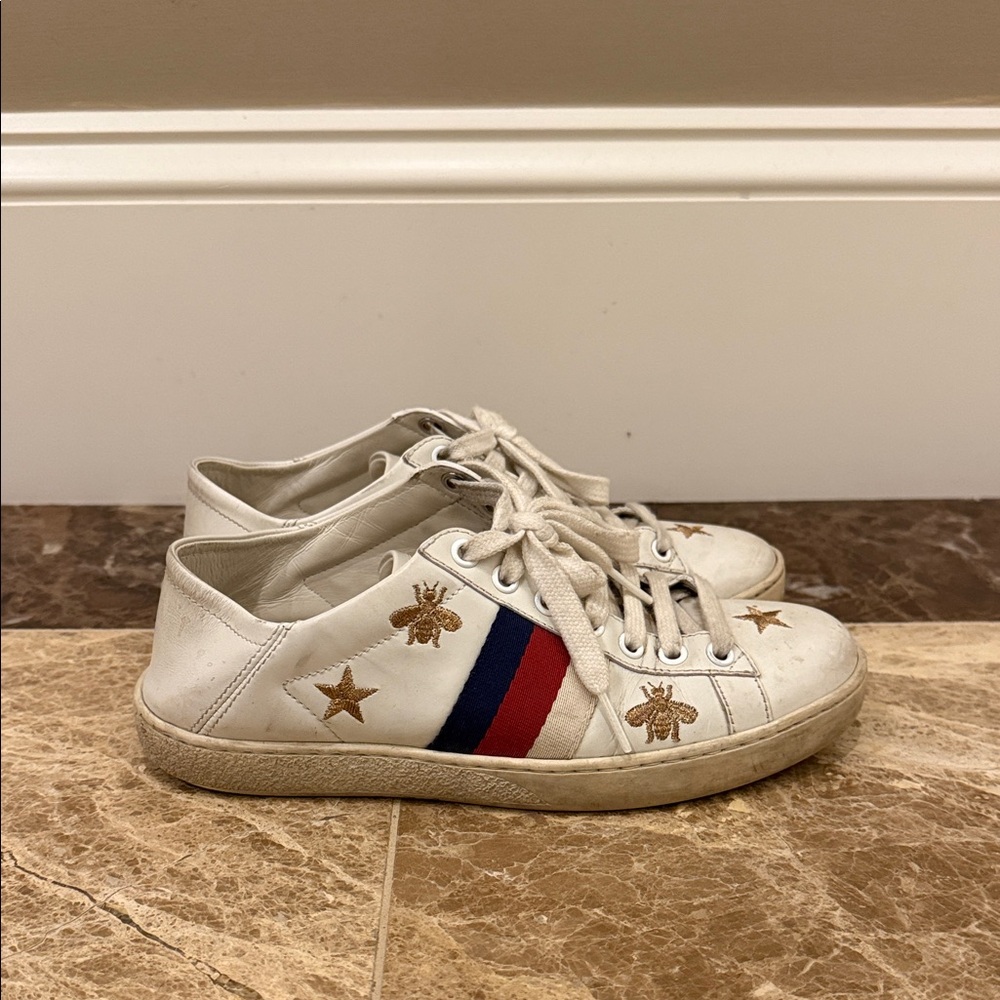 Gucci Leather Sneakers Ace 'Bees and Stars' - size 5